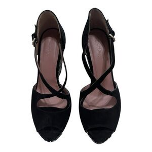 Boden Silver Black Heels Sophisticated Style